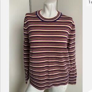 🔴Vintage Gap Women’s Crew neck Striped-sweater 10% Merino Wool Size XS